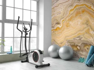Hot Geel natuursteen fotobehang Oppervlakten