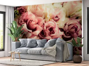 Hot Gekleurde rozen boeket fotobehang Bloemen