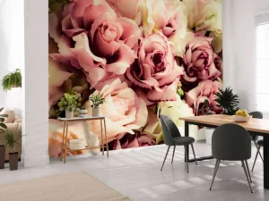 Hot Gekleurde rozen boeket fotobehang Bloemen