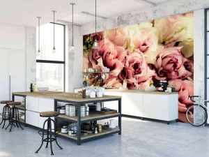 Hot Gekleurde rozen boeket fotobehang Bloemen