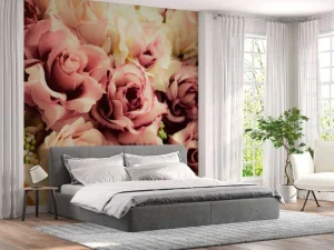 Hot Gekleurde rozen boeket fotobehang Bloemen