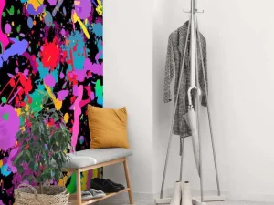 Clearance Gekleurde splash graffiti fotobehang Tienerkamer | Kunst & Design
