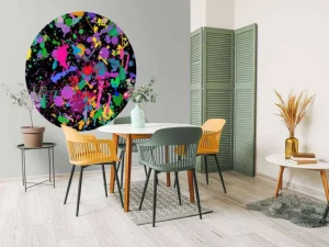 Clearance Gekleurde splash graffiti fotobehang Tienerkamer | Kunst & Design