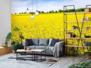 Outlet Gele koolzaadvelden fotobehang Bloemen