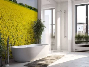 Outlet Gele koolzaadvelden fotobehang Bloemen