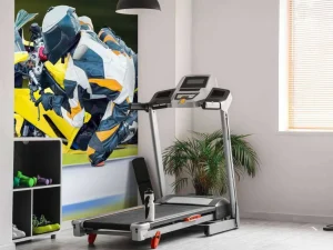 Best Gele motor maakt een scherpe bocht fotobehang Tienerkamer | Transport