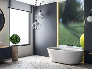 Discount Gele tennisbal tegen het net aan fotobehang Tienerkamer | Kinderkamer