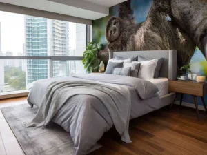 Fashion Gelukkige luiaard in het oerwoud fotobehang Dieren