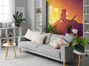 Clearance Gespierde man bij zonsondergang fotobehang Kinderkamer | Sport