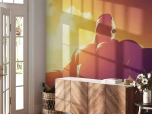 Clearance Gespierde man bij zonsondergang fotobehang Kinderkamer | Sport