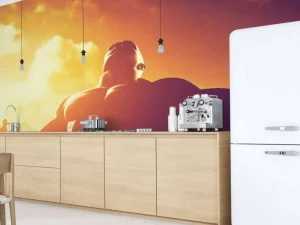 Clearance Gespierde man bij zonsondergang fotobehang Kinderkamer | Sport