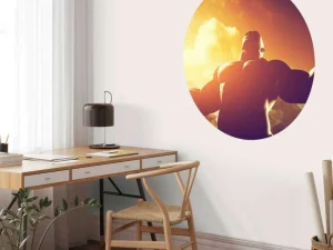 Clearance Gespierde man bij zonsondergang fotobehang Kinderkamer | Sport