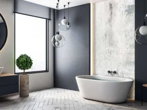Best Gestucte witte muur fotobehang Gang | Oppervlakten