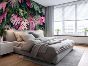 Clearance Gevarieerde en kleurrijke bladeren fotobehang Tienerkamer | Bloemen