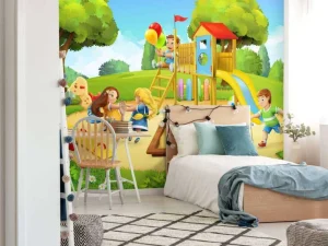 Discount Gezellige speeltuin fotobehang Kinderkamer