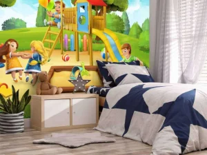Discount Gezellige speeltuin fotobehang Kinderkamer
