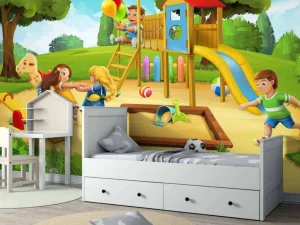 Discount Gezellige speeltuin fotobehang Kinderkamer