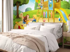 Discount Gezellige speeltuin fotobehang Kinderkamer