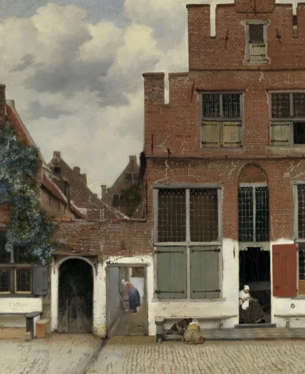 Discount Gezicht op huizen in Delft fotobehang Kunst & Design | Architectuur
