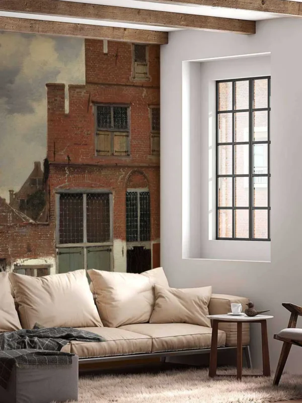 Discount Gezicht op huizen in Delft fotobehang Kunst & Design | Architectuur