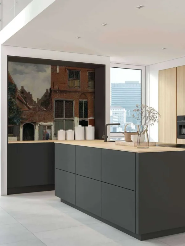 Discount Gezicht op huizen in Delft fotobehang Kunst & Design | Architectuur