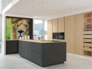 Online Gezicht van een Mooie Leeuw fotobehang Dieren