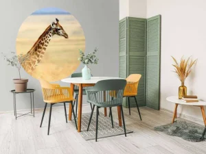 Sale Giraffe in Nationaal Park van Kenia fotobehang Dieren