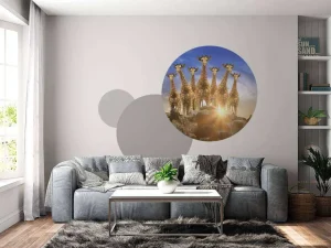 Outlet Giraffen bij zonsondergang fotobehang Dieren | 3d