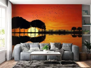 Sale Gitaar in de natuur fotobehang Tienerkamer