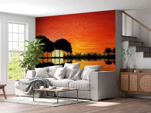 Sale Gitaar in de natuur fotobehang Tienerkamer
