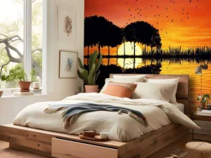 Sale Gitaar in de natuur fotobehang Tienerkamer