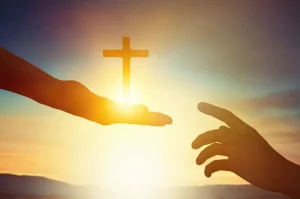 Clearance Gods helpende hand fotobehang Slaapkamer | Kunst & Design