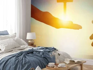 Clearance Gods helpende hand fotobehang Slaapkamer | Kunst & Design