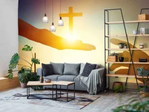 Clearance Gods helpende hand fotobehang Slaapkamer | Kunst & Design