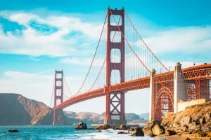 Best Golden Gate Bridge op een heldere dag fotobehang Architectuur