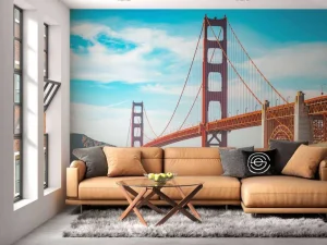 Best Golden Gate Bridge op een heldere dag fotobehang Architectuur