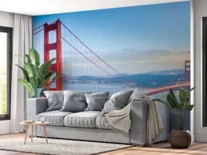 Fashion Golden Gate Bridge verlicht fotobehang Architectuur