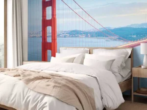 Fashion Golden Gate Bridge verlicht fotobehang Architectuur