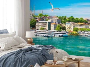 Fashion Golden Horn Bay in Istanbul fotobehang Architectuur