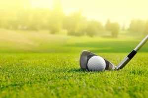 Discount Golfclub met bal close-up fotobehang Kinderkamer | Sport