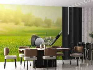 Discount Golfclub met bal close-up fotobehang Kinderkamer | Sport