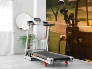 Discount Golfwagen bij zonsondergang fotobehang Sport