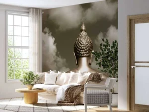 Fashion Gouden Boeddha beeld fotobehang Kunst & Design