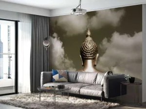 Fashion Gouden Boeddha beeld fotobehang Kunst & Design