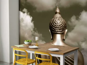 Fashion Gouden Boeddha beeld fotobehang Kunst & Design