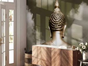 Fashion Gouden Boeddha beeld fotobehang Kunst & Design