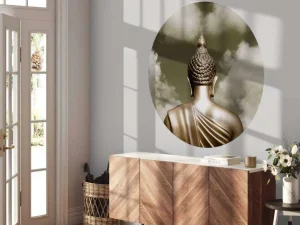Fashion Gouden Boeddha beeld fotobehang Kunst & Design