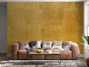Clearance Gouden muur met structuur fotobehang Gang