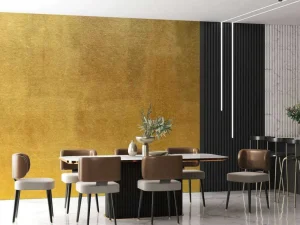 Clearance Gouden muur met structuur fotobehang Gang