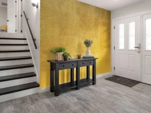 Clearance Gouden muur met structuur fotobehang Gang